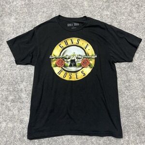 GUNS N' ROSES CLASSIC FLOWER REVOLVER LOGO -‎ BLACK MEDIUM T-SHIRT